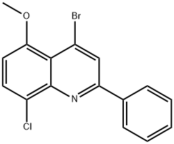 4-Bromo-8-chloro-5-methoxy-2-phenylquinoline Structure