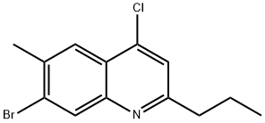 7-Bromo-4-chloro-6-methyl-2-propylquinoline Structure
