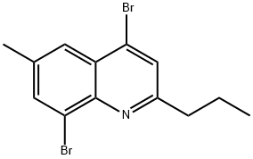 4,8-디브로모-6-메틸-2-프로필퀴놀린 구조식 이미지