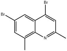 4,6-디브로모-2,8-디메틸퀴놀린 구조식 이미지