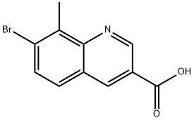 7-Bromo-8-methylquinoline-3-carboxylic acid Structure