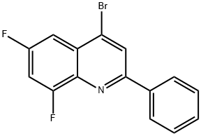 4-브로모-6,8-디플루오로-2-페닐퀴놀린 구조식 이미지