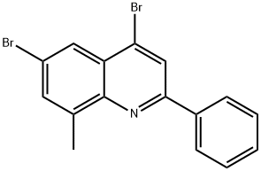 4,6-디브로모-8-메틸-2-페닐퀴놀린 구조식 이미지