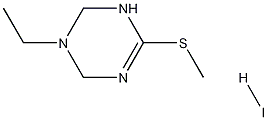 1-Ethyl-1,2,3,6-tetrahydro-4-(methylthio)-1,3,5-triazine Hydroiodide Structure