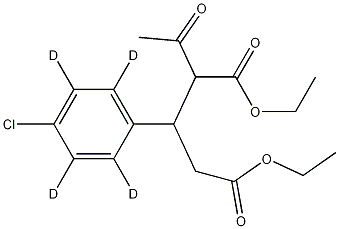 디에틸2-아세토-3-(4-클로로페닐-d4)글루타레이트 구조식 이미지