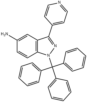 3-(pyridin-4-yl)-1-trityl-1H-indazol-5-amine 구조식 이미지