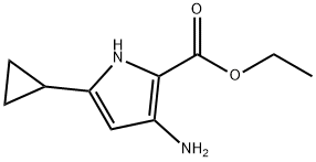 에틸3-아미노-5-사이클로프로필-1H-피롤-2-카복실레이트 구조식 이미지