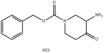 벤질3-아미노-4-옥소피페리딘-1-카르복실레이트염산염 구조식 이미지