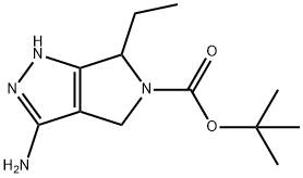 tert-butyl 3-amino-6-ethyl-4,6-dihydropyrrolo[3,4-c]pyrazole-5(1H)-carboxylate 구조식 이미지