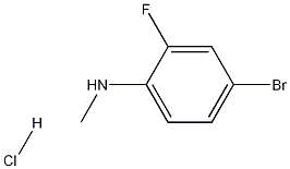 4-브로모-2-플루오로-N-메틸아닐린HCl 구조식 이미지