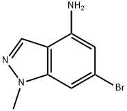 6-브로모-1-메틸-1H-인다졸-4-아민 구조식 이미지