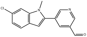 5-(6-클로로-1-메틸-인돌-2-일)니코틴알데히드 구조식 이미지