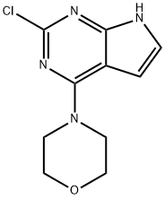 2-Chloro-4-(morpholin-4-yl)-7H-pyrrolo[2,3-d]pyrimidine 구조식 이미지