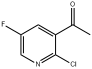 1-(2-클로로-5-플루오로피리딘-3-일)에타논 구조식 이미지
