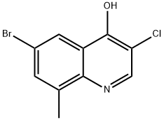 6-Bromo-3-chloro-4-hydroxy-8-methylquinoline Structure