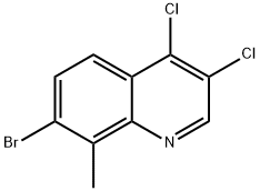 7-브로모-3,4-디클로로-8-메틸퀴놀린 구조식 이미지