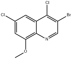 3-브로모-4,6-디클로로-8-메톡시퀴놀린 구조식 이미지