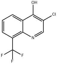 3-클로로-4-히드록시-8-트리플루오로메틸퀴놀린 구조식 이미지
