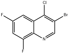3-Bromo-4-chloro-6,8-difluoroquinoline Structure