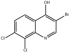 3-브로모-7,8-디클로로-4-하이드록시퀴놀린 구조식 이미지
