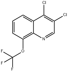 3,4-Dichloro-8-trifluoromethoxyquinoline Structure