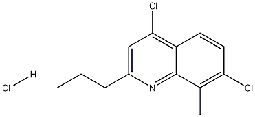 4,7-디클로로-8-메틸-2-프로필퀴놀린염산염 구조식 이미지