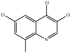 8-메틸-3,4,6-트리클로로퀴놀린 구조식 이미지