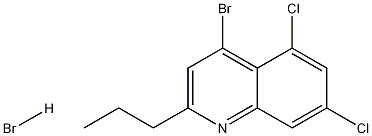 4-브로모-5,7-디클로로-2-프로필퀴놀린하이드로브로마이드 구조식 이미지