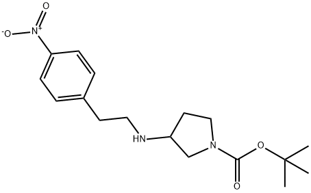 3-(4-니트로페네틸아미노)피롤리딘-1-카르복실산tert부틸에스테르 구조식 이미지