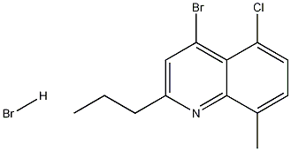 4-브로모-5-클로로-8-메틸-2-프로필퀴놀린하이드로브로마이드 구조식 이미지