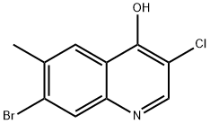 7-Bromo-3-chloro-4-hydroxy-6-methylquinoline Structure