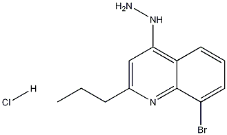 8-Bromo-4-hydrazino-2-propylquinoline hydrochloride Structure