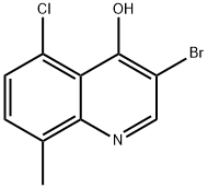 3-브로모-5-클로로-4-히드록시-8-메틸퀴놀린 구조식 이미지