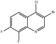 3-Bromo-4-chloro-7,8-difluoroquinoline Structure