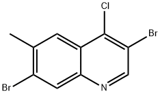 4-클로로-3,7-디브로모-6-메틸퀴놀린 구조식 이미지