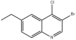 3-Bromo-4-chloro-6-ethylquinoline Structure
