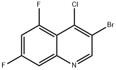3-Bromo-4-chloro-5,7-difluoroquinoline Structure