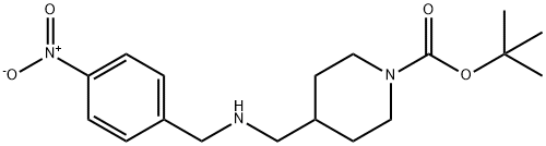 4-((4-니트로벤질아미노)메틸)피페리딘-1-카르복실산tert-부틸에스테르 구조식 이미지