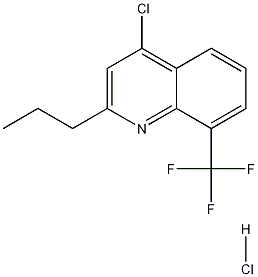 4-클로로-2-프로필-8-트리플루오로메틸퀴놀린염산염 구조식 이미지