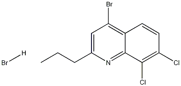 4-브로모-7,8-디클로로-2-프로필퀴놀린하이드로브로마이드 구조식 이미지