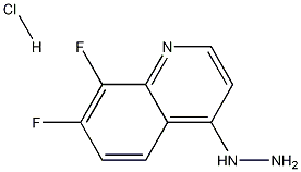 4-히드라지노-7,8-디플루오로퀴놀린염산염 구조식 이미지
