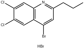 4-브로모-6,7-디클로로-2-프로필퀴놀린하이드로브로마이드 구조식 이미지