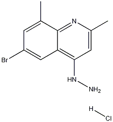 6-브로모-2,8-디메틸-4-히드라지노퀴놀린염산염 구조식 이미지