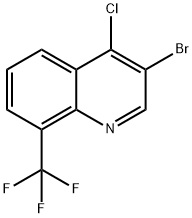 3-브로모-4-클로로-8-트리플루오로메틸퀴놀린 구조식 이미지
