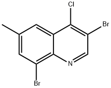4-클로로-3,8-디브로모-6-메틸퀴놀린 구조식 이미지