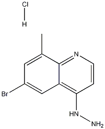 6-브로모-4-히드라지노-8-메틸퀴놀린염산염 구조식 이미지