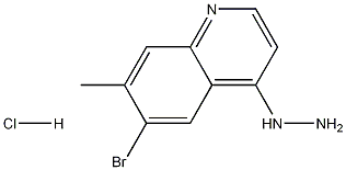 6-브로모-4-히드라지노-7-메틸퀴놀린염산염 구조식 이미지