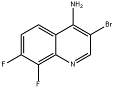 4-Amino-3-bromo-7,8-difluoroquinoline Structure