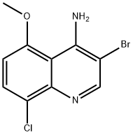 4-아미노-3-브로모-8-클로로-5-메톡시퀴놀린 구조식 이미지
