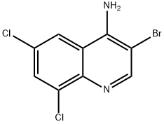 4-아미노-3-브로모-6,8-디클로로퀴놀린 구조식 이미지